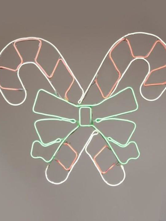 Eurolamp Candy Verde Fundă 70x60cm 9,5m Neon Led Tub Luminos Verde Roșu & Alb Extensie Unicanală Alimentare 5m Ip44 Eurolamp