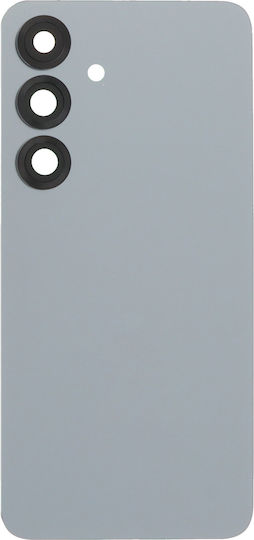 Battery Cover Battery Door + Battery Door Adhesive + Back Camera Lens Bezel Silver for Galaxy S25