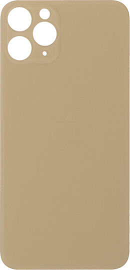Καπάκι Μπαταρίας Battery Door Adhesive Large Hole Χρυσό για iPhone 11 Pro