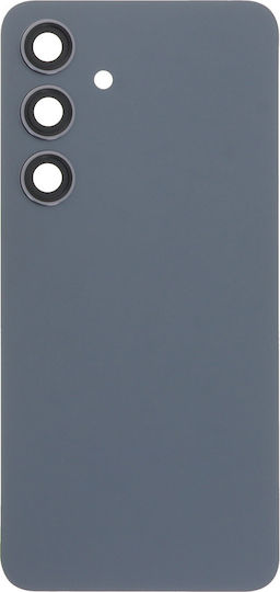 Battery Cover Battery Door + Battery Door Adhesive + Back Camera Lens Bezel Black for Galaxy S24