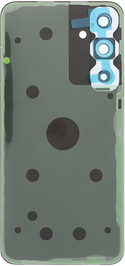 Battery Cover Battery Door + Battery Door Adhesive + Back Camera Lens Bezel Blue for Galaxy A35
