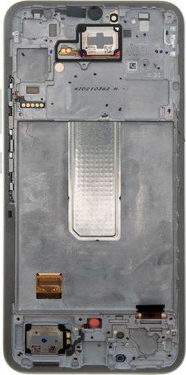 Samsung A346b Galaxy A34 5g Lcd Display + Touch Unit + Front Cover Awesome Silver Service Pack