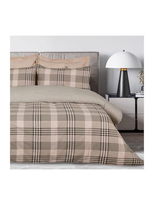 Das Home Сет Чаршафи Фланелени 230x260см. 9679 Beige-olive, Olive 4бр