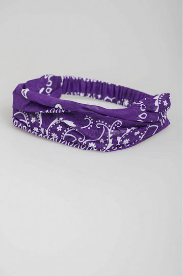 Bandana Cotton Patterned Elastic Back 815 Rima Purple