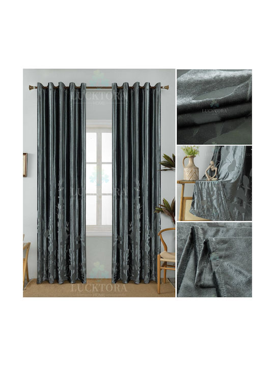 Lucktora Curtain with Grommet Gray LCT-11747 200x290cm
