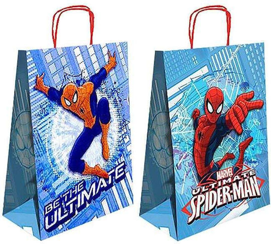 Хартияна Чанта За Подарък С Тема Spiderman 24x32x10см (Различни Дизайни/Цветове)