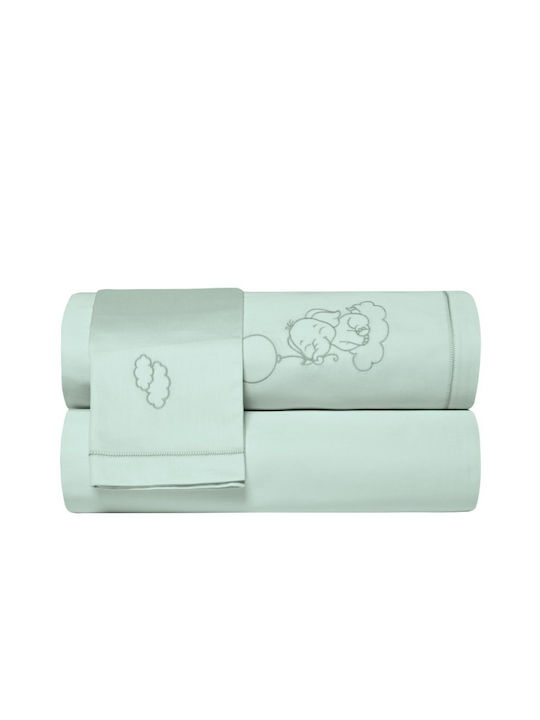 Kentia Cocoon 10 Baby Sheets Set Crib Cotton Green 120x170cm 3pcs