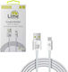 Lime Braided USB 2.0 Cable USB-C male - USB-A 120W Πράσινο 1m