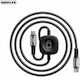 Remax Плетена USB 2.0 Кабел USB-C мъжки - USB-C мъжки 65W Черен