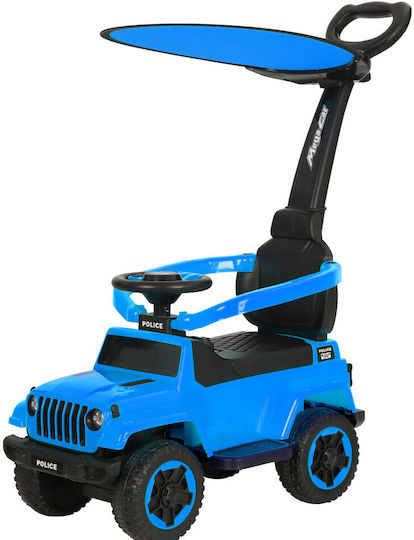 Car Ride On with Parental Handle for 12+ Months Blue