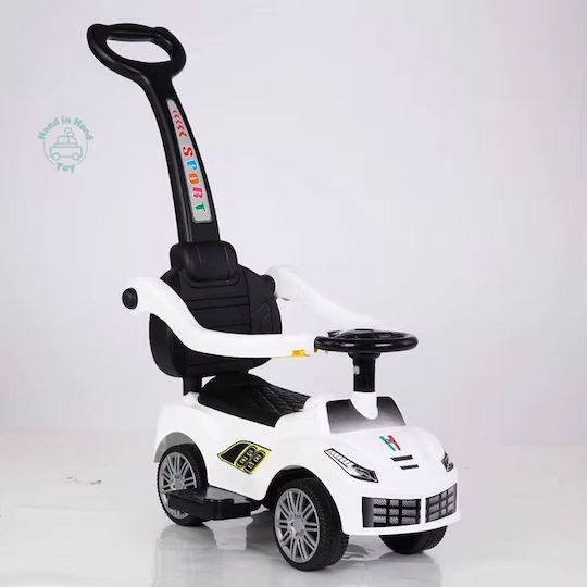 Baby Push Walker Ride On with Parental Handle for 12+ Months White