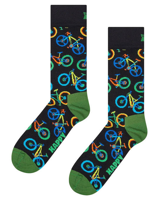 Happy Socks Happy Socks Mountain Bike Sock Ανδρικές Κάλτσες με Σχέδια Μαύρες
