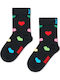 Happy Socks Детски чорапи Kids Heart Black