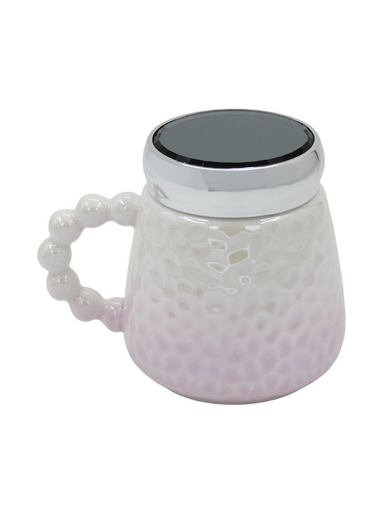 Keskor Mug Ceramic with Lid Purple 450ml