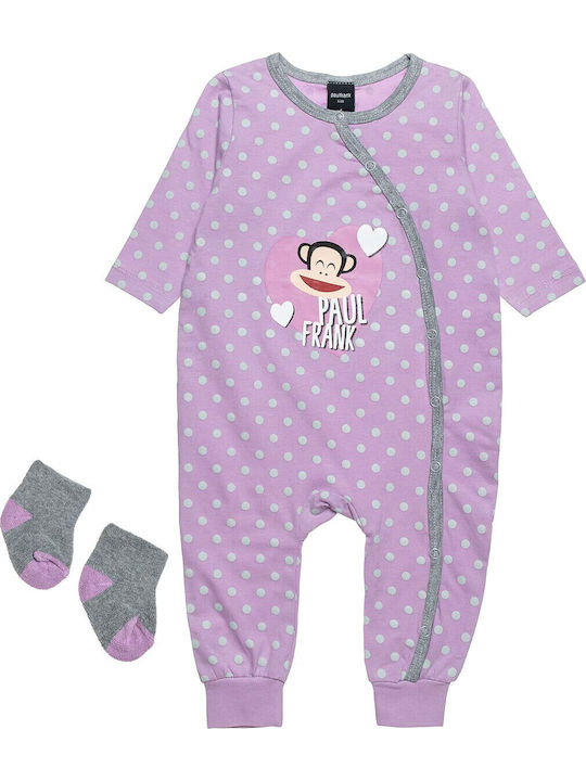 Paul Frank Baby Bodysuit Long-Sleeved Lilac