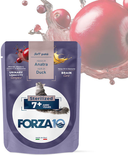 Forza10 Nassfutter für Erwachsene Katzen mit Ente 80gr