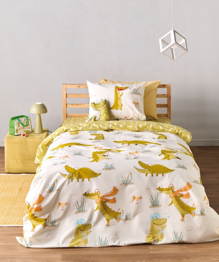 Kentia Seturi de cearșafuri Semi-dublu Bumbac Versus Verde 190x270cm 3buc