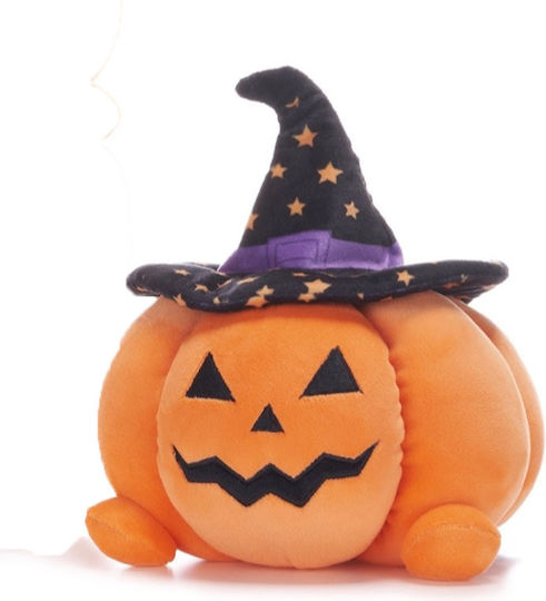 Whitehouse Leisure International LTD Plüsch Kürbis mit Hexenmeister-Hut Halloween 23 cm