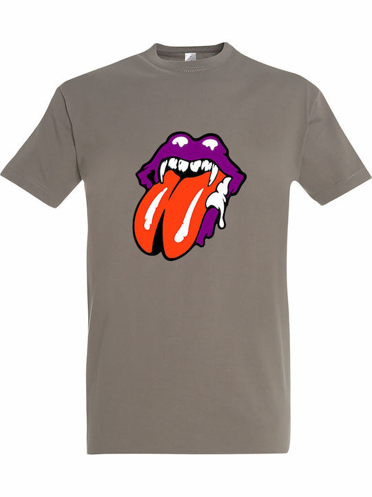 Unisex T-shirt Rolling Stones Lips Horror Hallo...