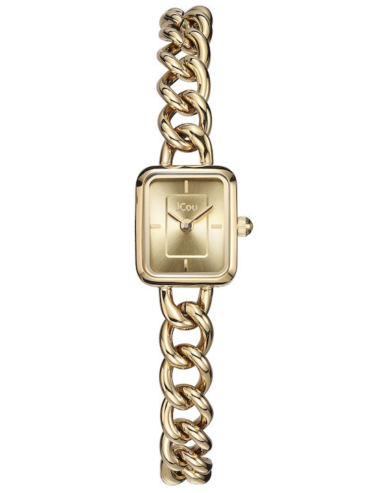 Jcou Mini Women's Watch with Gold Metal Bracelet