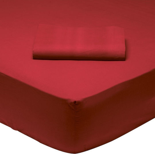 Das Home King Size 180x235+35cm mit Gummizug 1014 Bordo