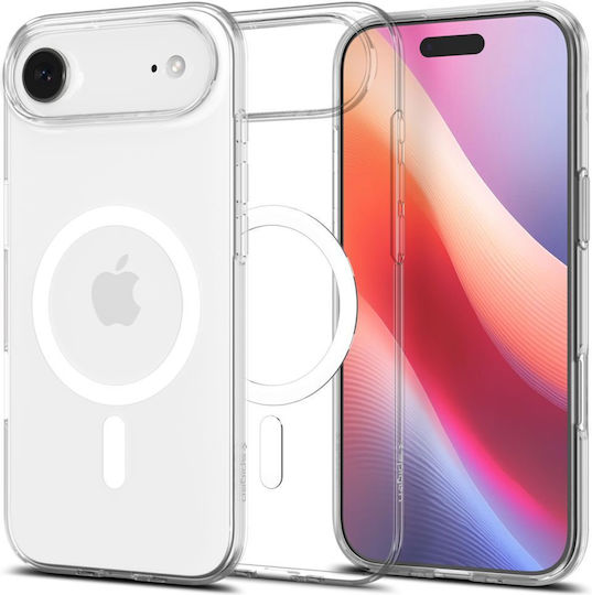 Spigen Liquid Crystal MagSafe Задна корица Силикон Clear and White (iPhone Air)