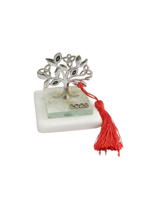 Kalliopi Silver Tischplatte Glücksbringer Bäumchen Silber aus Stein 2026 7x9cm 1Stück