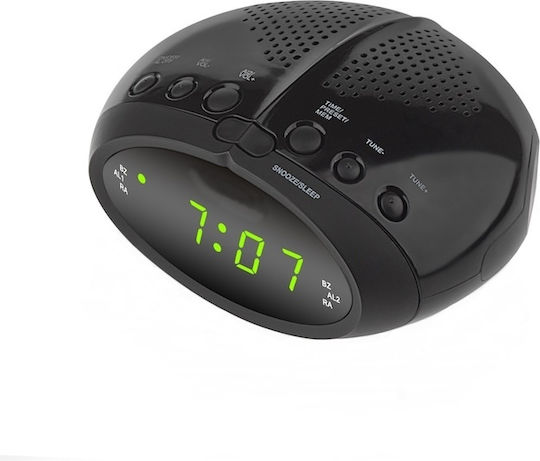 Tisch-Digitaluhr mit Wecker & Radio Schwarz FOX385101