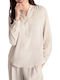Women's Blouse with V Neckline Ecru