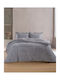 Rythmos Duvet Cover Queen 220x240cm Butter Light Grey 810 GSMGsm
