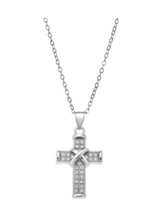 Senza Women's Cross from Silver with Chain