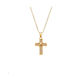 Senza Women's Cross from Gold Plated Silver with Chain