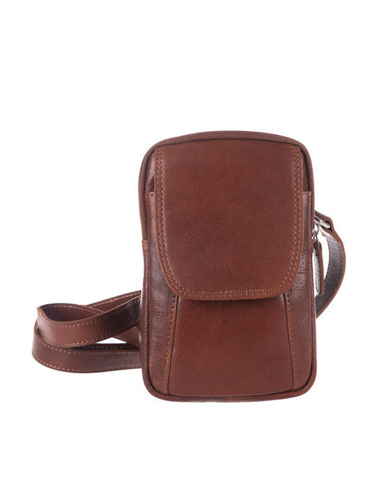 Leather Men's Bag Shoulder / Crossbody Tabac Brown