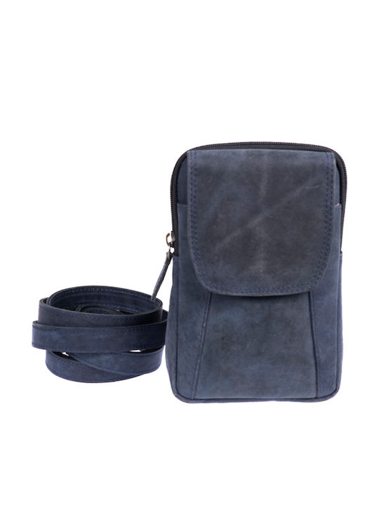 Leather Men's Bag Shoulder / Crossbody Blue