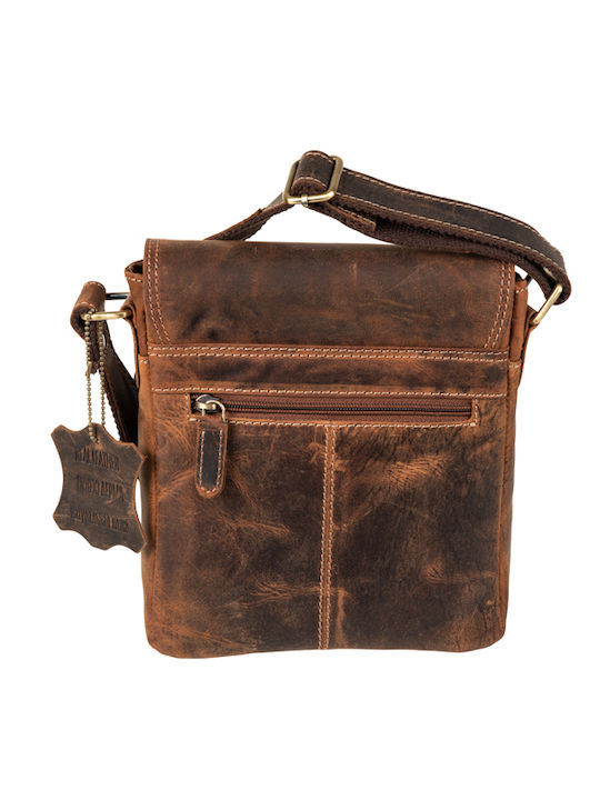 Leather Men's Bag Shoulder / Crossbody Tabac Brown