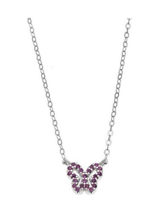 Senza Double Necklace with Butterfly Design in ...