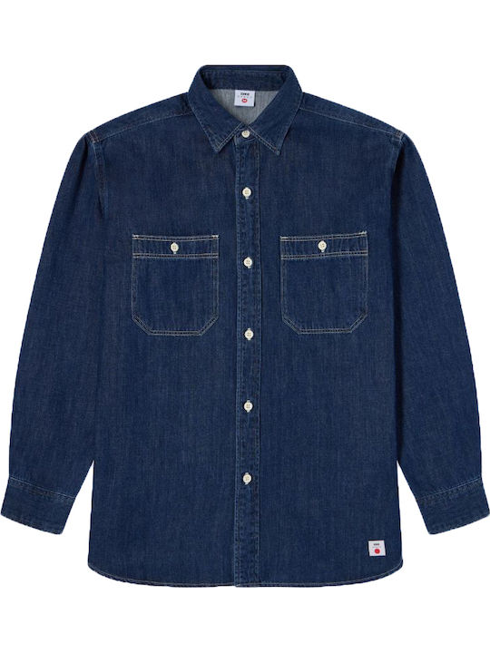 Long-sleeved Denim Shirt Dark Used