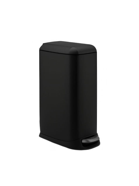 Vesta Waste Bin from Stainless Steel with Pedal Black 20lt