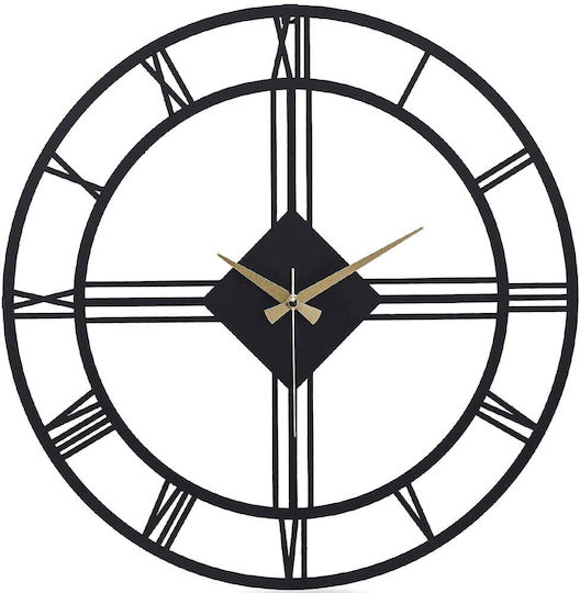Wallity Wall Clock Metallic Black Ø41cm