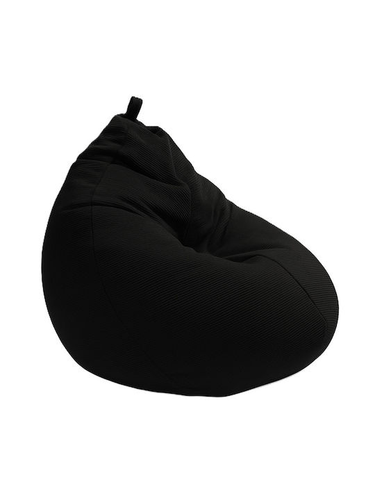 Bean Bag Chair Pear Waterproof Teatro Black 90x...