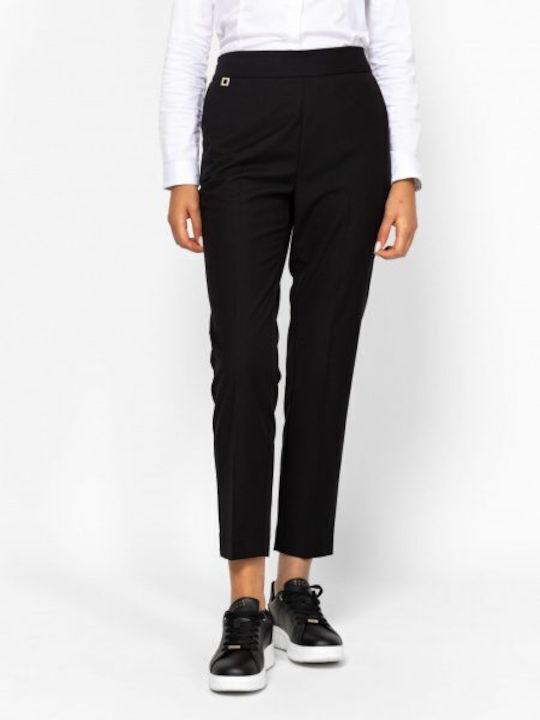 Heavy Tools Damen Stoff Hose mit Gummizug Black