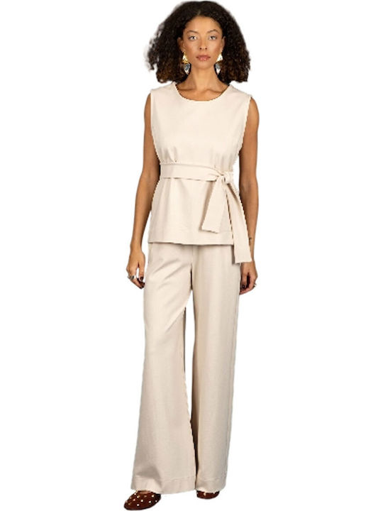 Damen Stoff Hose Vanilla