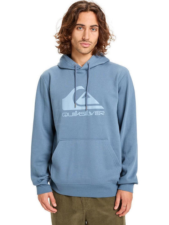 Quiksilver Logo Φούτερ με Κουκούλα Γαλάζιο