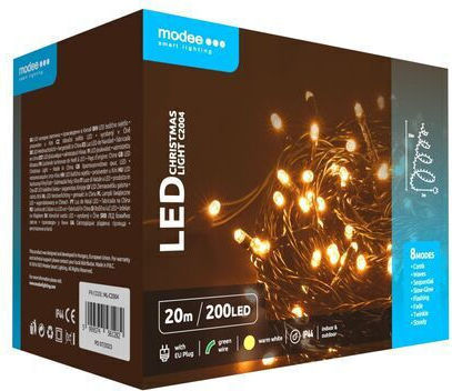200 Светлини LED 20m. Топъл бял тип Лента 1бр