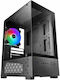 Mars Gaming MC-SE2 Gaming Midi Tower Computer Case with Side Window Black