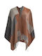 Orange Damen Poncho