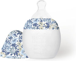 Elhee Elhee x Liberty Collection Baby Bottles with Silicone Teat for 0+ Months Honey Dew Blue 150ml