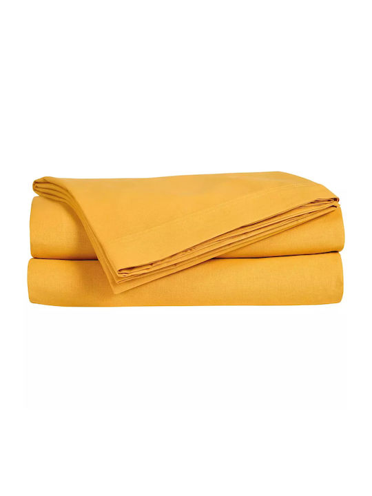 Das Home Sheet Super-Double with Elastic 160x200+35cm. Best Yellow