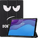 Кожен Калъф Книга Tri-fold Стойка Lenovo Tab M10 HD Gen 2 TB-X306F TB-X306X Don't Touch Me
