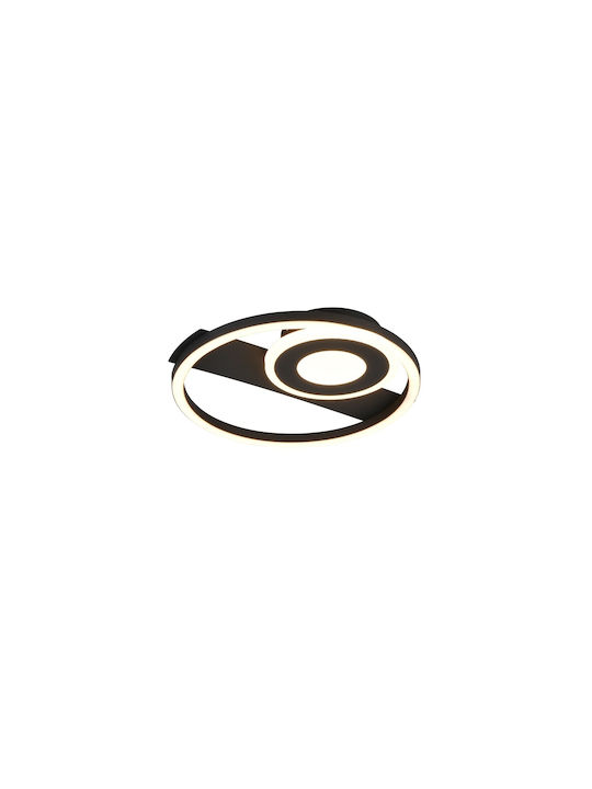 Trio Lighting Πλαφονιέρα Οροφής Μαύρη με Ενσωμα...